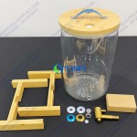 Bình thủy tinh chân gỗ đựng nước trái cây ASIA031-8L