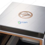Thùng rác Nano inox vuông cao cấp ASIA102