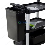 Xe đẩy thức ăn nhựa màu đen cỡ lớn A505B