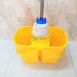Xô vệ sinh 02 ngăn vắt nước cây lau nhà cổ tròn