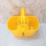 Xô vệ sinh 02 ngăn vắt nước cây lau nhà cổ tròn