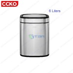 Thùng rác inox CCKO chữ nhật nắp lật 6L #CK9908