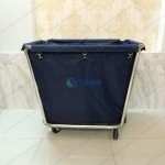 Xe đẩy vệ sinh thu gom đồ vải tiệm giặt ủi