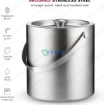 Xô đá inox 2 lớp nhà hàng quán bar club A004P