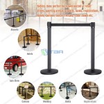 Trụ chắn phân làn màu đen chuyên dụng nhà hàng khách sạn