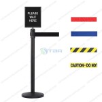 Trụ chắn phân làn màu đen chuyên dụng nhà hàng khách sạn