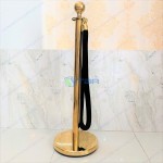 Trụ chắn inox cao cấp mạ vàng dây nhung đen