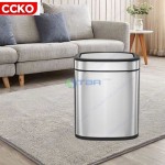 Thùng rác inox CCKO chữ nhật nắp lật 6L #CK9908