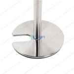 Cột chắn inox phân làn dây xanh đế khuyết chữ U