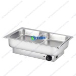Nồi hâm buffet inox chữ nhật dùng điện 2 ngăn