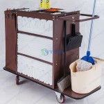 Xe làm buồng phòng khách sạn ba tầng túi đôi