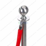 Dây nhung trùng màu đỏ móc khóa trắng cho trụ chắn