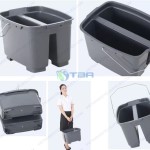 Xô lau kính đa năng 02 ngăn có quai xách