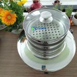 Nồi hấp INOX TRÒN ĐA NĂNG dùng điện ASIA7044M