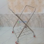 Xe thu gom đồ giặt là gấp được khung inox chữ X 