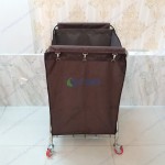 Xe thu gom đồ giặt là gấp được khung inox chữ X 