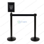 Bảng menu thông tin cắm đầu trụ chắn màu đen khổ A5