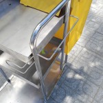 Xe làm vệ sinh bệnh viện khung inox 03 tầng