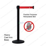 Trụ chắn barrier màu đen dùng trong triển lãm dây căng 2 mét