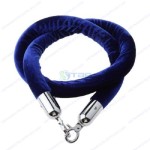 Cột chắn inox đầu tròn dây nhung trùng màu xanh