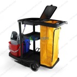 Xe đẩy làm vệ sinh đa năng cao cấp 03 tầng