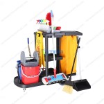 Xe đẩy làm vệ sinh đa năng cao cấp 03 tầng