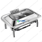 Nồi hâm Buffet chữ nhật nắp kính cao cấp ASIA102PC-2N