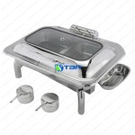 Nồi hâm Buffet chữ nhật nắp kính cao cấp ASIA102PC-2N