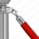 Trụ chắn inox đầu tròn dây nhung trùng màu đỏ