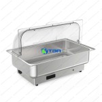 Nồi hâm nóng thức ăn 2 ngăn nắp kính PC trong