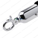 Cột chắn inox đầu tròn dây nhung trùng màu xanh