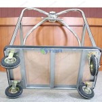 Xe đẩy hành lý khách sạn mái vòm khung inox