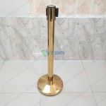 Trụ chắn inox mạ vàng cao cấp dây căng màu đen