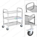 Xe đẩy phục vụ bàn và thức ăn inox cỡ lớn