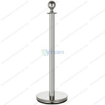 Cột chắn inox đầu tròn dây thừng xoắn đỏ dùng cho sự kiện