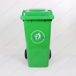 Thùng rác nhựa công cộng màu xanh 120L