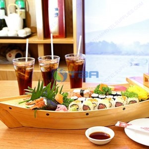 Khay thuyền buồm Gỗ Sushi 60cm SSB004