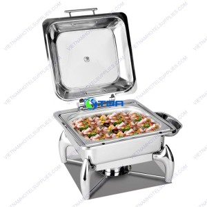 Nồi hâm buffet nắp kính thủy lực chân cao ASIA103PC-1N