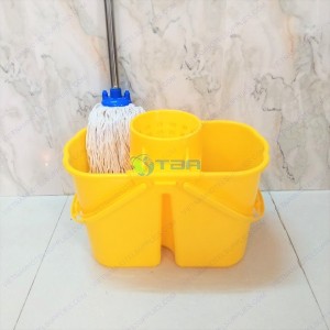 Xô vệ sinh 02 ngăn vắt nước cây lau nhà cổ tròn