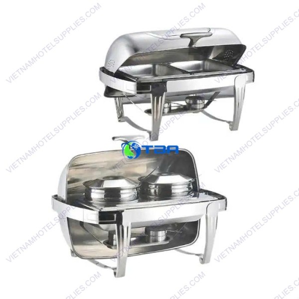 Nồi hâm soup buffet chữ nhật chân cong ASIA6054-2N 