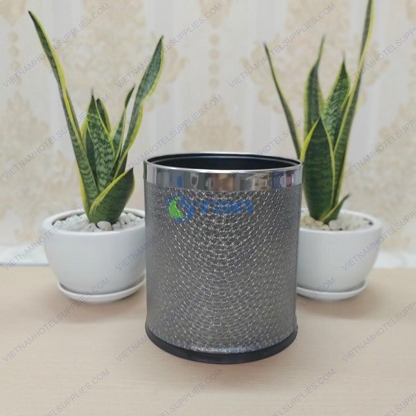 Thùng rác đặt phòng bọc da 2 lớp R005 