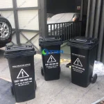 Thùng rác đen nguy hại cho nhà xưởng 240L ASIA