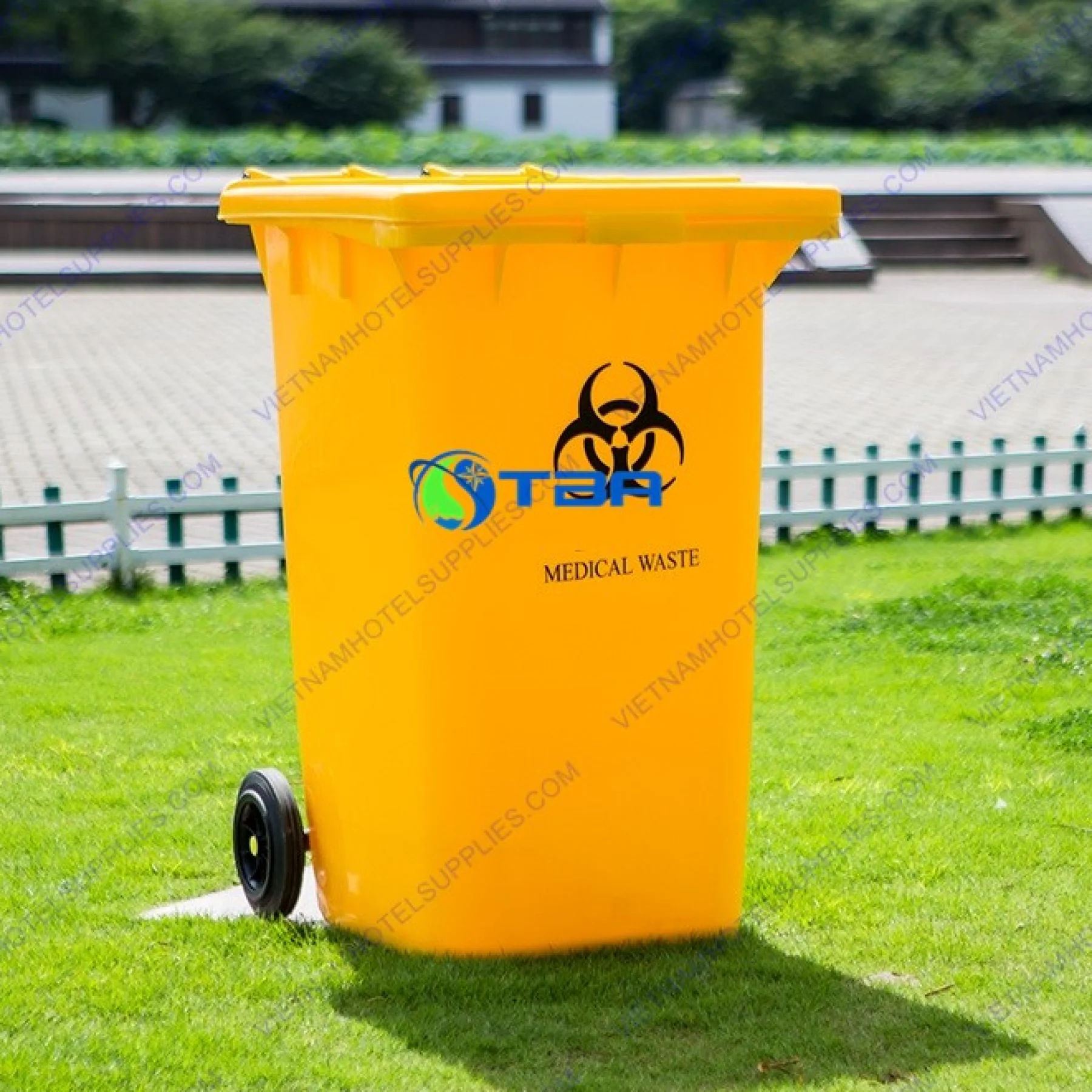 Thùng rác thải y tế lây nhiễm 240L màu vàng ASIA