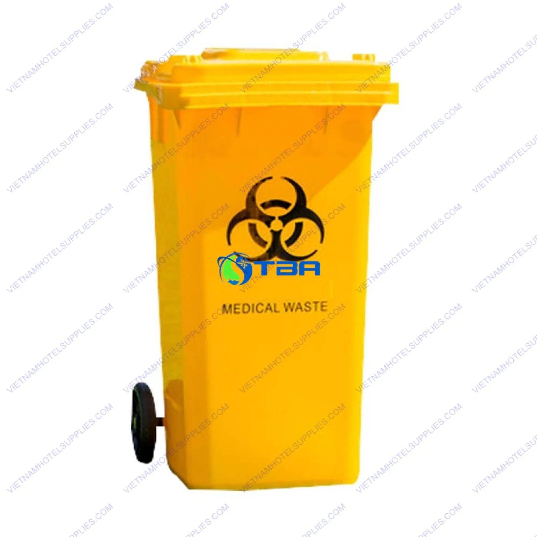 Thùng rác y tế nguy hại 120L vàng ASIA-RYT120V