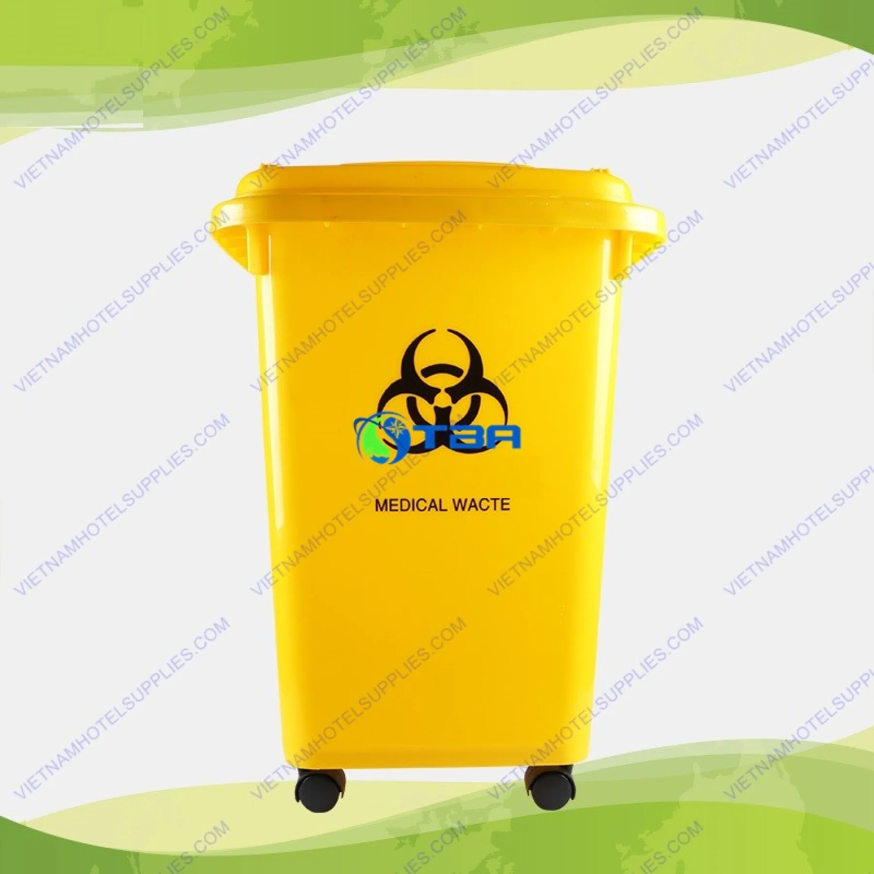 Thùng rác y tế nguy hại màu vàng 60 lít ASIA-TRYT60