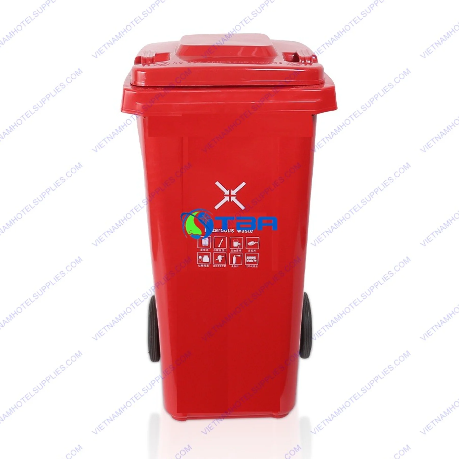 Thùng rác y tế nguy hại 120 L đỏ ASIA‑RSH120Đ