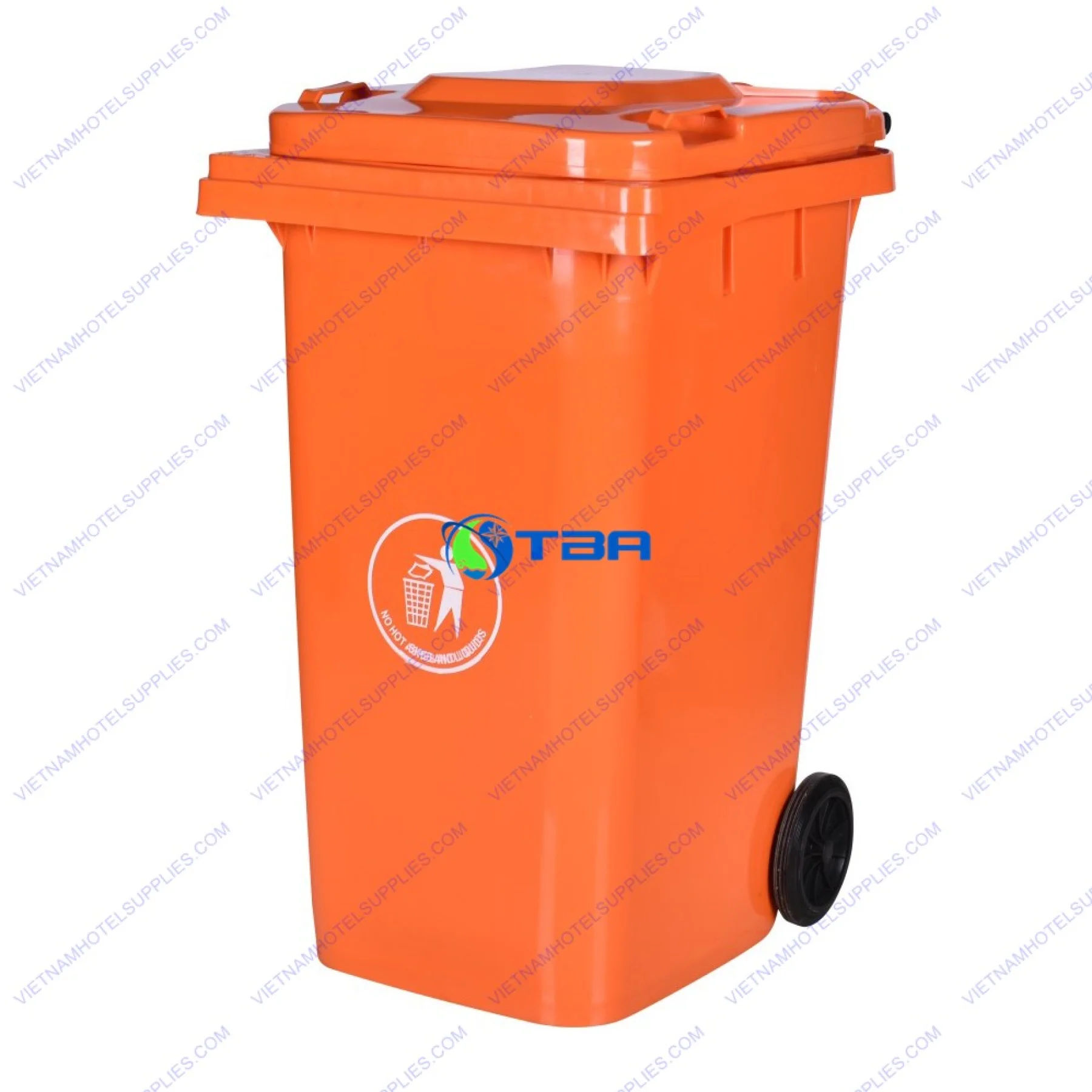 Thùng rác nguy hại màu cam 120L ASIA