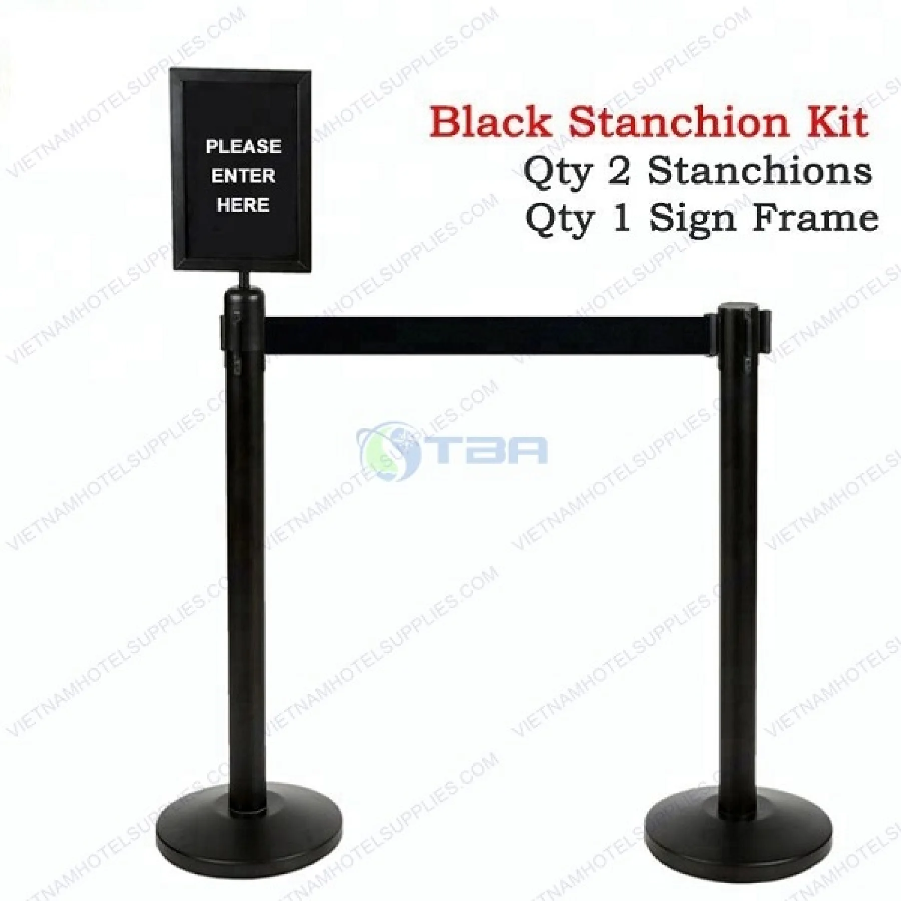 Cột chắn phân làn & chỉ dẫn màu đen trong rạp chiếu phim