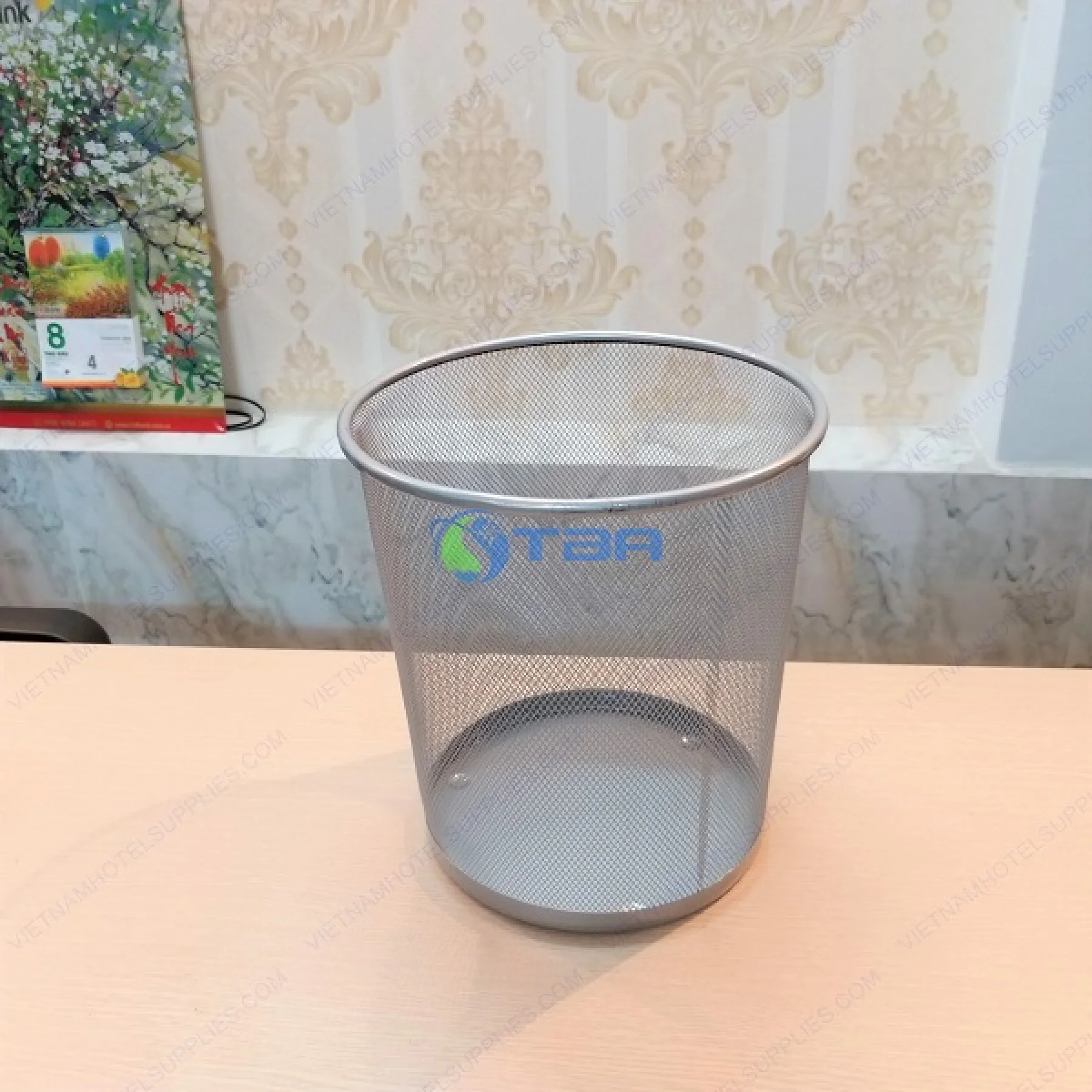 Thùng rác lưới văn phòng màu xám cỡ nhỏ X300