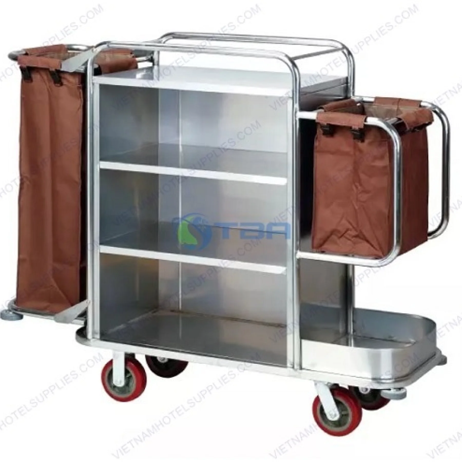 Xe làm buồng phòng khách sạn đa năng tay gập